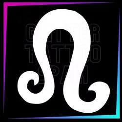 Pochoir pour tatouage temporaire signe Lion 5 cm de hauteur
