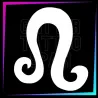 Plantilla para tatuajes temporales signo Leo 5 cm alto