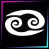 Plantilla para tatuajes temporales signo Cáncer 4,5 cm alto