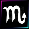Scorpio temporary tattoo stencil 5 cm tall