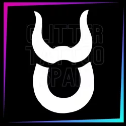 Taurus temporary tattoo stencil 5 cm tall