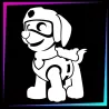 Plantilla para tatuajes temporales perro socorrista 7 cm alto