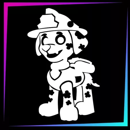 Plantilla para tatuajes temporales perro bombero 7 cm alto
