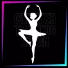 Plantilla para tatuajes temporales bailarina ballet clásica 8,5 cm alto
