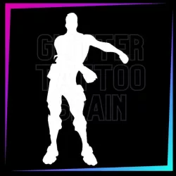 Swish dance temporary tattoo stencil 8 cm tall