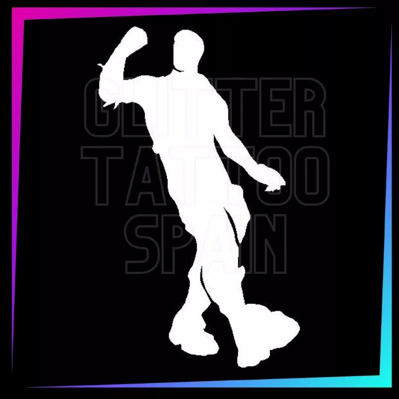 Pochoir pour tatouage temporaire danse Pick It Up 8 cm de hauteur