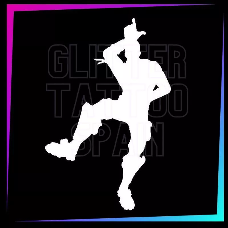 Loser dance temporary tattoo stencil 8 cm tall