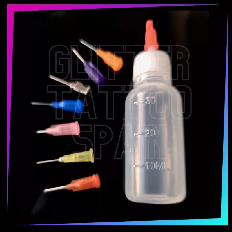 Aplicador henna y jagua 30 ml con 7 puntas intercambiables