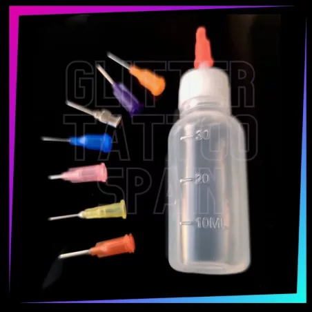 Henna and jagua applicator 30 ml with 7 interchangeable tips