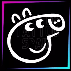 Plantilla para tatuajes temporales Pepa 5 cm alto