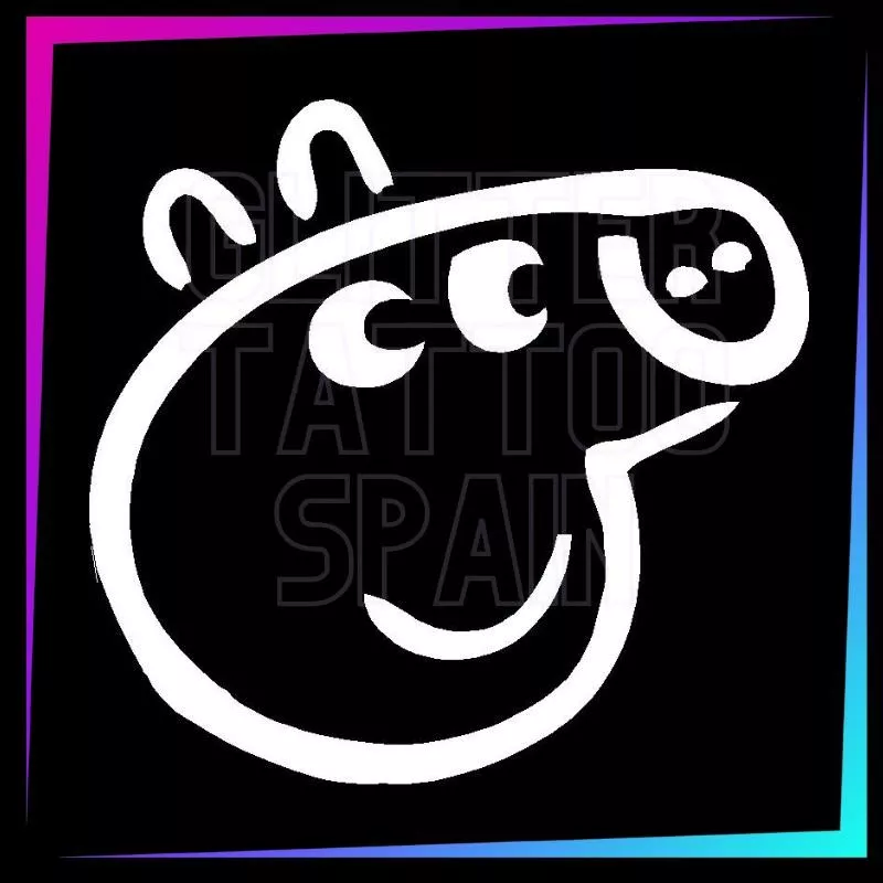 Plantilla para tatuajes temporales Pepa 5 cm alto