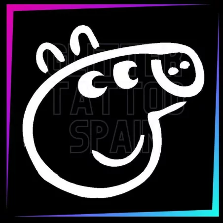 Plantilla para tatuajes temporales Pepa 5 cm alto