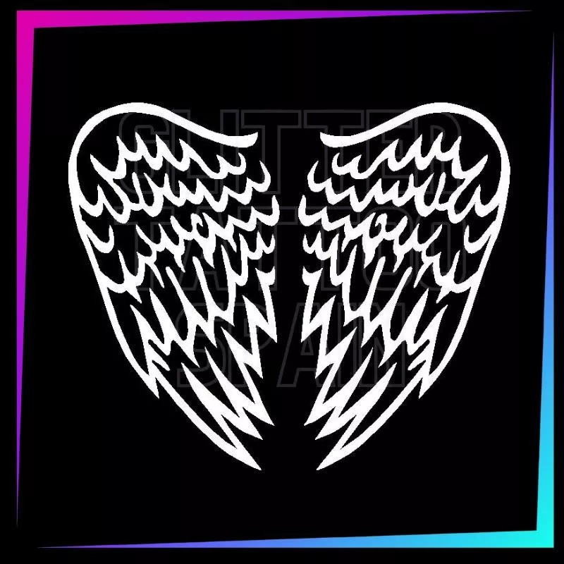 Pochoir pour tatouage temporaire Angel Wings 8 cm de hauteur