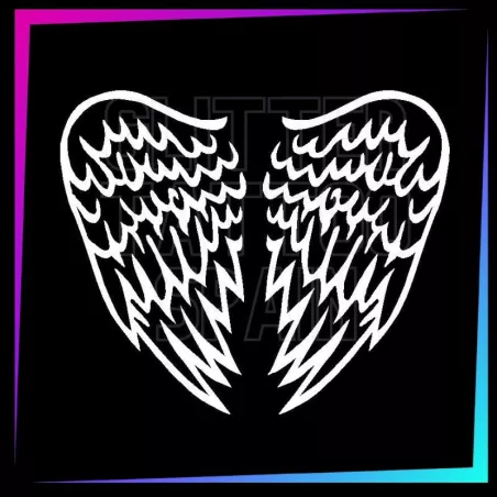 Angel Wings temporary tattoo stencil 8 cm tall