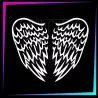 Plantilla para tatuajes temporales Angel Wings 8 cm alto