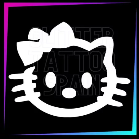 Plantilla para tatuajes temporales Kitty Cat 4,5 cm alto