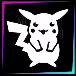 Plantilla para tatuajes temporales Pikachu 5,3 x 5,3 cm