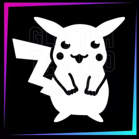 Plantilla para tatuajes temporales Pikachu 5,3 x 5,3 cm