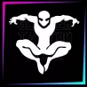 Plantilla para tatuajes temporales Spiderman saltando 6,5 cm alto