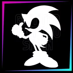 Sonic temporary tattoo stencil 8 cm tall