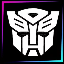 Transformers temporary tattoo stencil 5 cm tall