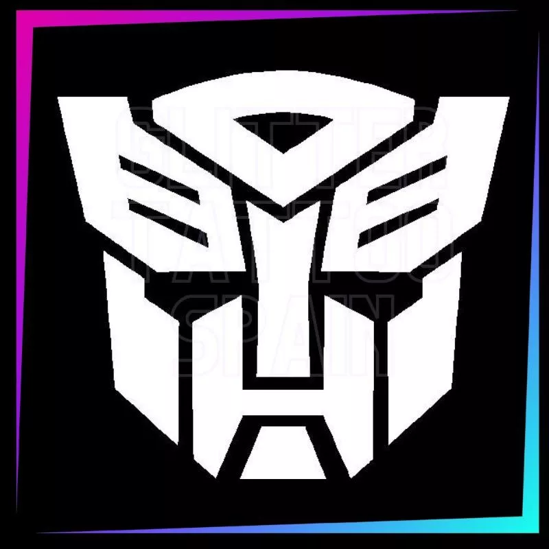 Plantilla para tatuajes temporales Transformers 5 cm alto