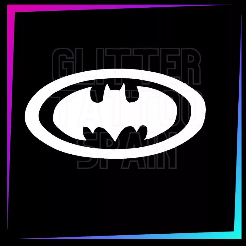 Plantilla Batman 4 x 7 cm Tatuajes Temporales