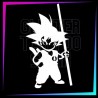 Plantilla para tatuajes temporales Goku 9 cm alto