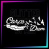 Carpe Diem temporary tattoo stencil 7.5 cm long
