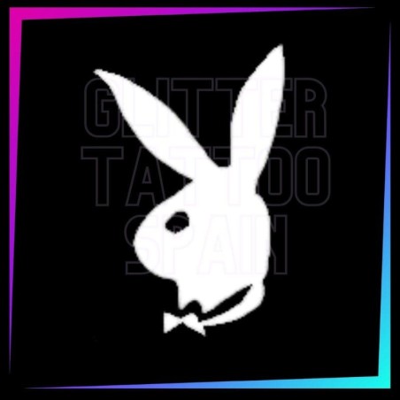 Playboy bunny temporary tattoo stencil 7 cm tall