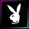 Playboy bunny temporary tattoo stencil 7 cm tall