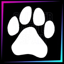 Dog paw temporary tattoo stencil 6 cm tall
