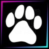 Dog paw temporary tattoo stencil 6 cm tall