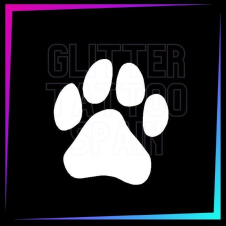 Plantilla para tatuajes temporales huella de perro 4 cm alto