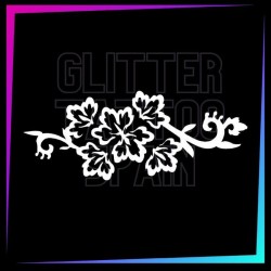 Pochoir pour tatouage temporaire fleurs tribales 14 cm de longueur