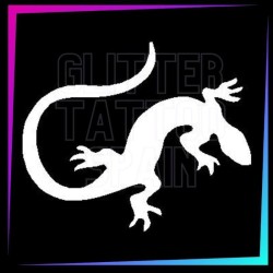Baby Lizard temporary tattoo stencil 4 x 3.5 cm
