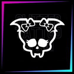 Draculaura temporary tattoo stencil 5.5 cm tall
