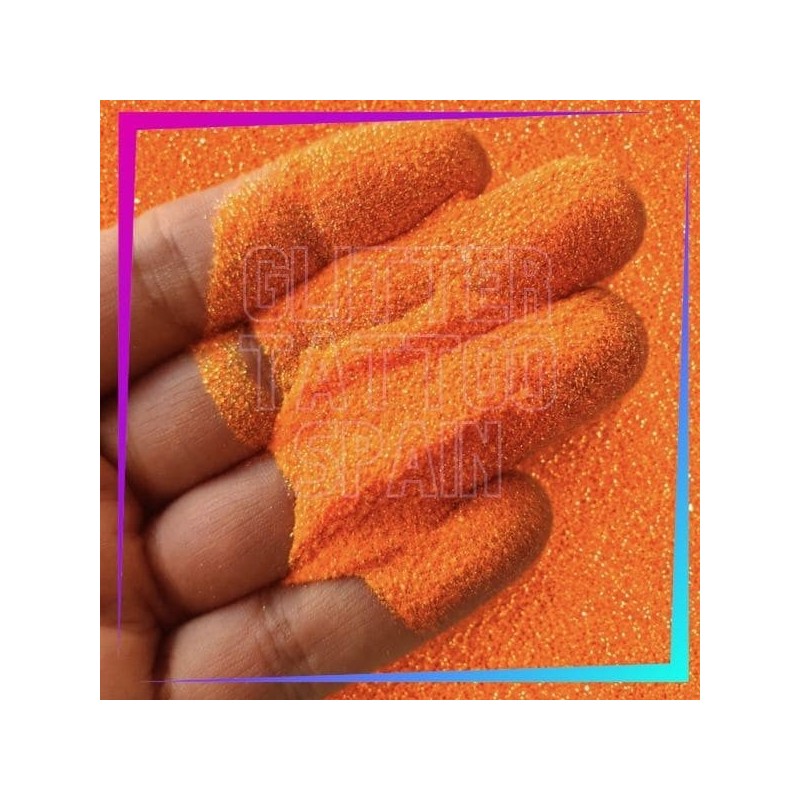 Uv Neon orange cosmetic glitter