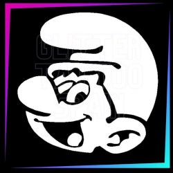 Smurf temporary tattoo stencil 6 cm tall