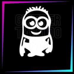 Minion temporary tattoo stencil 6 cm tall