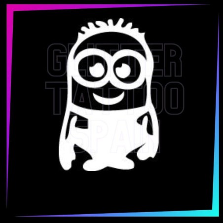 Plantilla para tatuajes temporales Minion 6 cm alto
