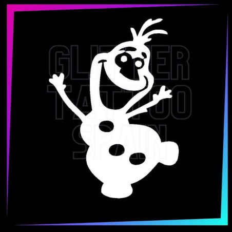 Pochoir pour tatouage temporaire Olaf 6 cm de hauteur