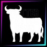 Spanish bull temporary tattoo stencil 7 cm tall