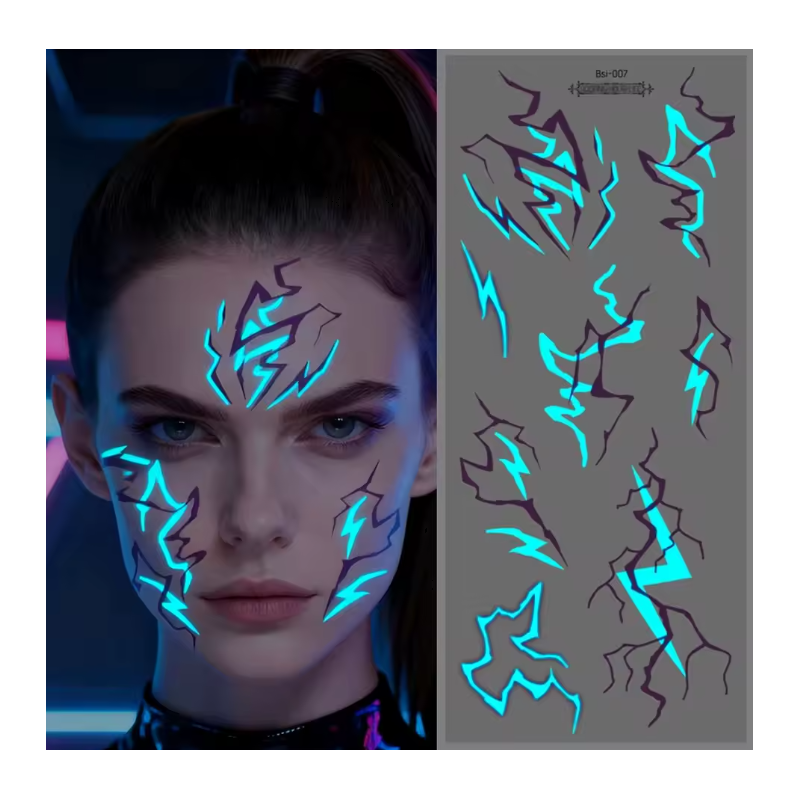 Demon Marks 24 x 10.5 cm - Water transfer temporary tattoos inspired by K-Pop Demon Hunters.