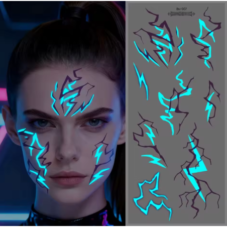 Marques Démoniaques 24 x 10,5 cm - Tatouages temporaires à l'eau inspirés de K-Pop Demon Hunters.