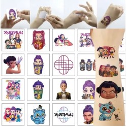 20 Tatouages Temporaires K-Pop Demon Hunters | Tatouages à l'Eau 5 x 5 cm