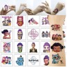 20 Tatouages Temporaires K-Pop Demon Hunters | Tatouages à l'Eau 5 x 5 cm