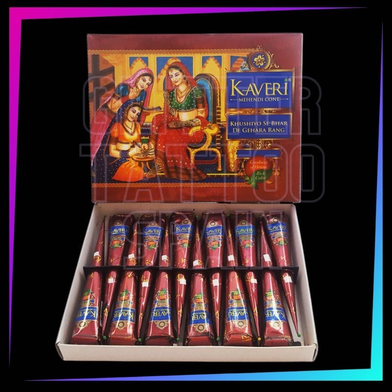 Cône de henné naturel Kaveri 25ml pour tatouage temporaire Mehendi