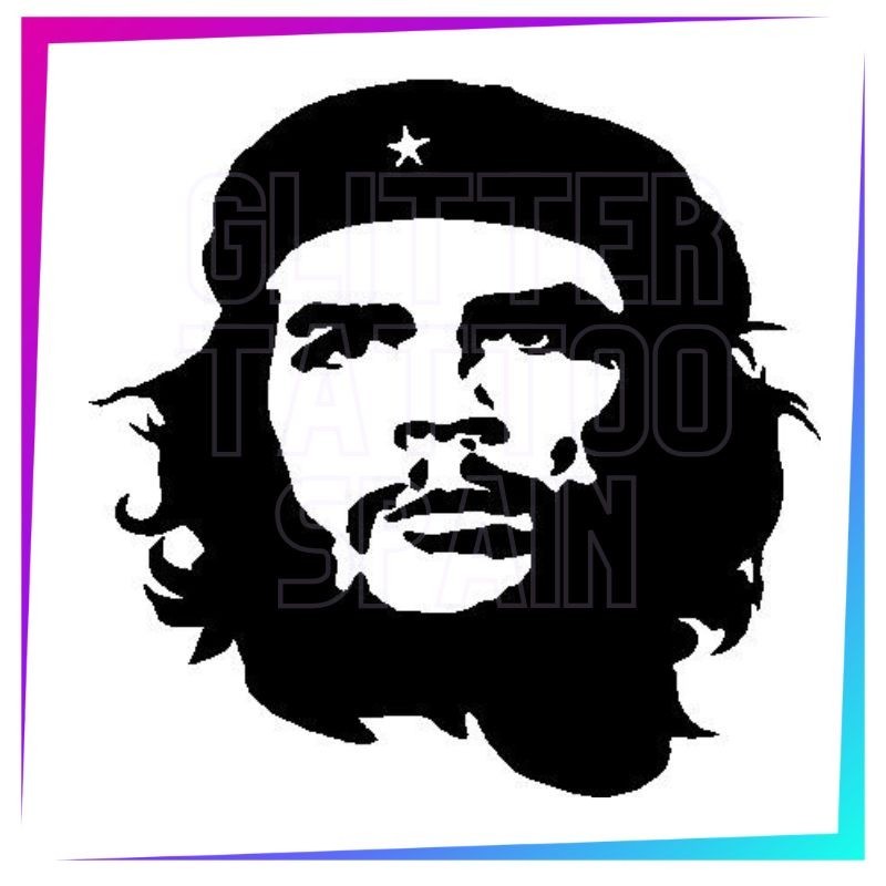 Plantilla para tatuajes temporales Che Guevara 6,5 cm alto