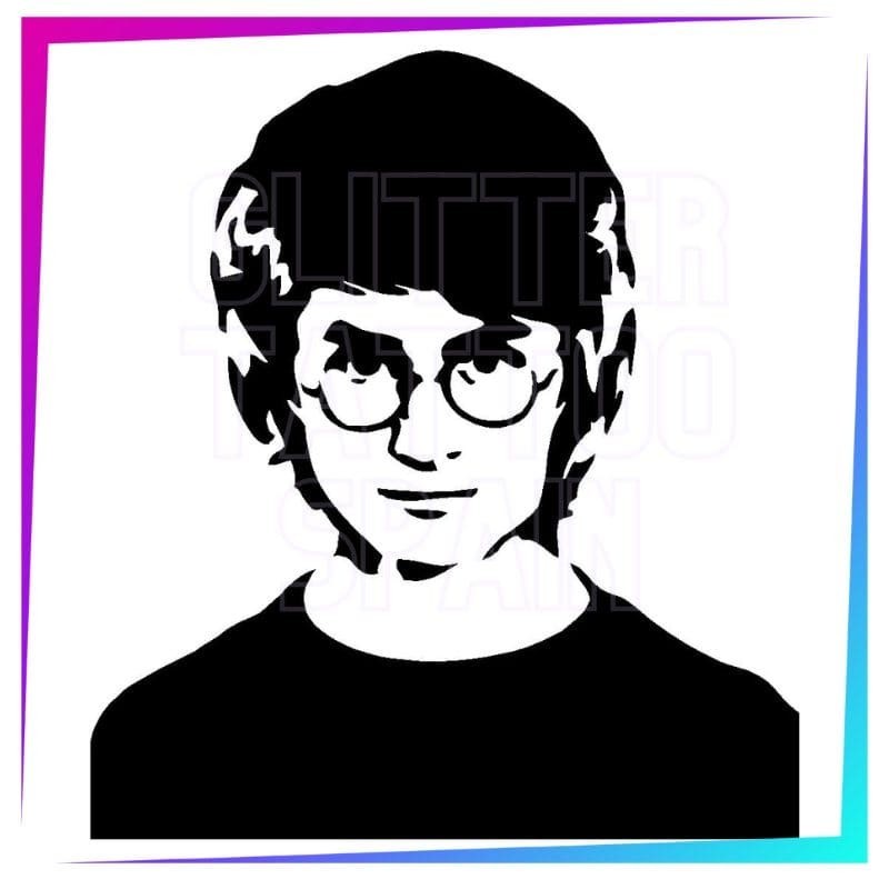 Plantilla para tatuajes temporales Harry Potter 7,5 cm alto